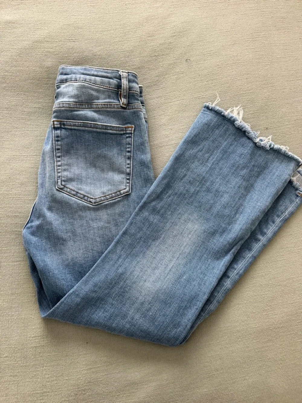 FRAME DENIM LE CROP MINI BOOT WAVEY DENIM DESIGNER JEANS SZ 28 - Picture 9 of 16